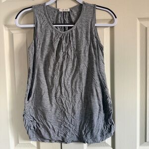 Women's Gray Sleeveless  nursing Tank Top